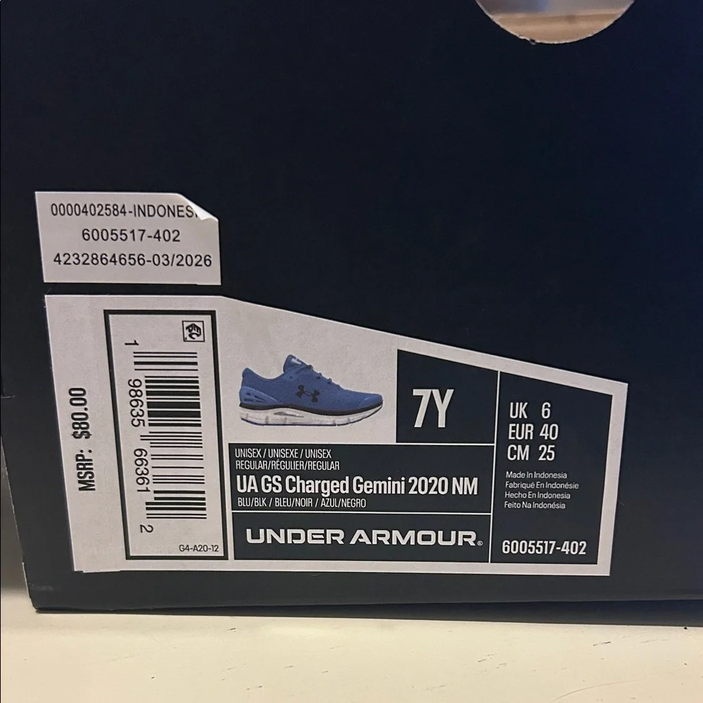 Under Armour Kids Royal Blue Mesh Charge Running Sneakers